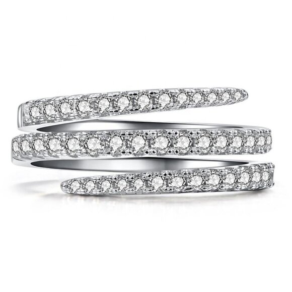 ✨Fever Macro Pave Beautiful Thin Stackable Rings for Women, MARR9197 - Picture 1 of 6